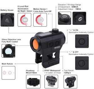Коллиматорный прицел RedWin Cherno 1x22 MRT (RWD15)