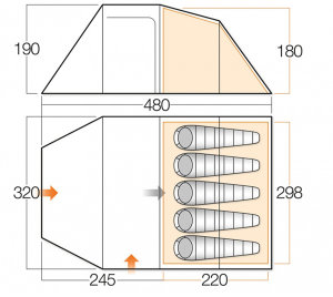 Намет Vango Omega 500XL Cactus